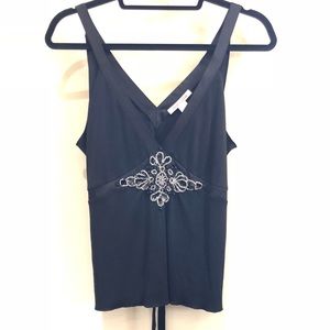 Alice and Olivia 100% Silk Beaded Top Sz M